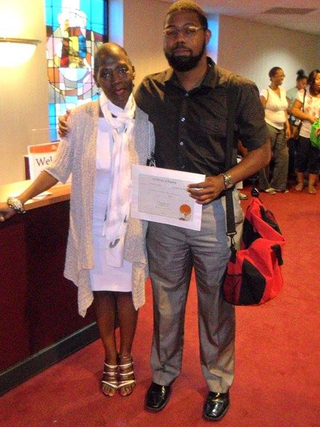 My mom and me at Mount Ararat Baptist Church in 2013, three months before she passed